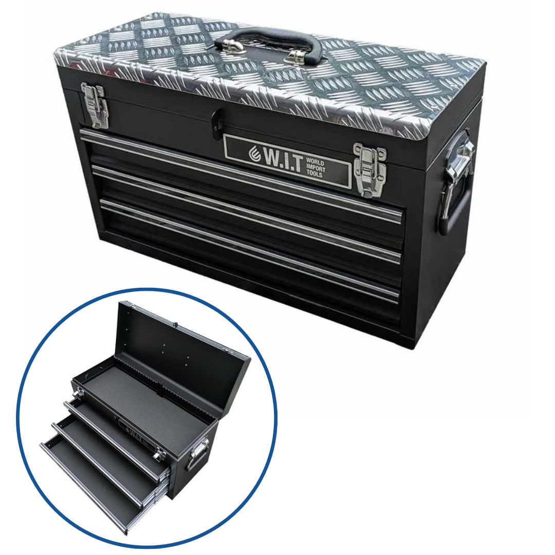 ①WIT アルミ踏板付3段ツールチェスト【42％OFF】