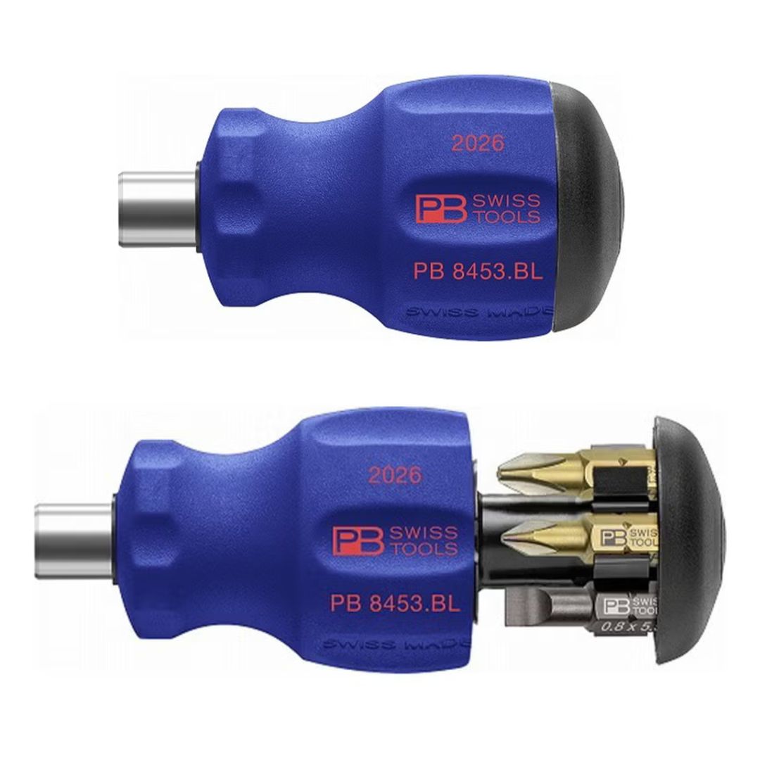 [数量限定]PB SWISS TOOLS スタビーインサイダービット 3本入 ブルー 8453BLCN