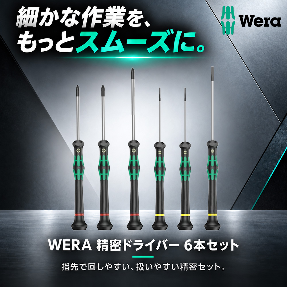 ②WERA 精密ドライバーセット 箱/ラック無