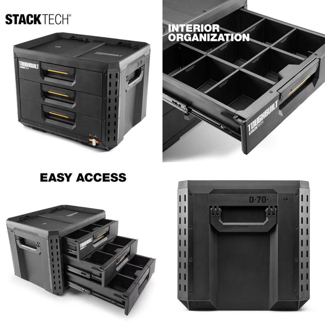 TOUGHBUILT STACK TECH ３ドロワー収納ボックス TB-B1-D-70-3